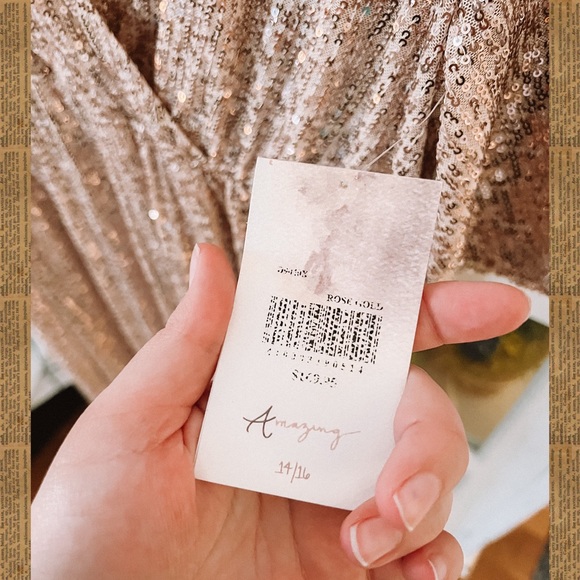 nwt! arula (altar’d state) adela rose gold maxi dress - Picture 5 of 9